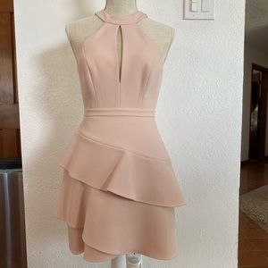 BCBG Maxazria light pink/tan dress size 2, great to show a little cleavage